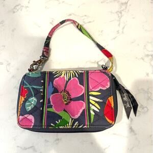 Vera Bradley tropical print wristlet phone bag nostalgic card holder cash ID